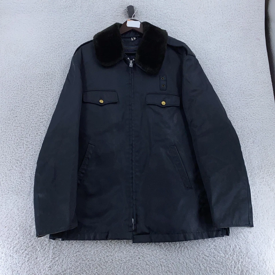 Vintage Blauer Tufnyl Jacket Mens 44L Weather Resistant Faux Fur Collar 90s - Image 1 of 4