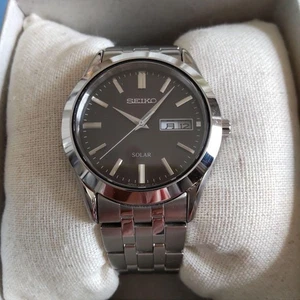 SEIKO SBPX083 Solar Watch Stainless Steel Used No Customs Fees US - Picture 1 of 3