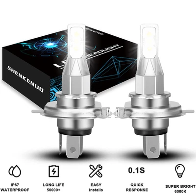 H4 9003 LED Headlight Globes White 12000LM Hi/Low Beam For Mazda BT-50 UP UR UN - image 1 of 4