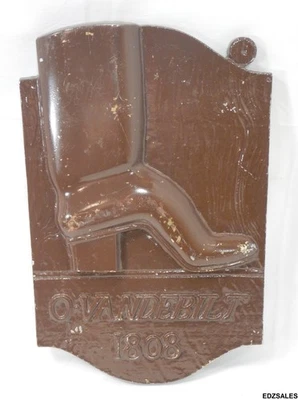 Letrero publicitario de metal O Vandebilt Boots 1808 Foto 1 de 4