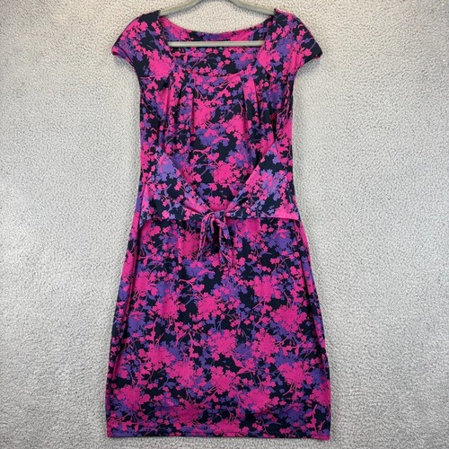 VETEMENTS Abito Chadwicks Shape Benefits taglia 14 floreale finto avvolgente carriera elasticizzato cravatta davanti