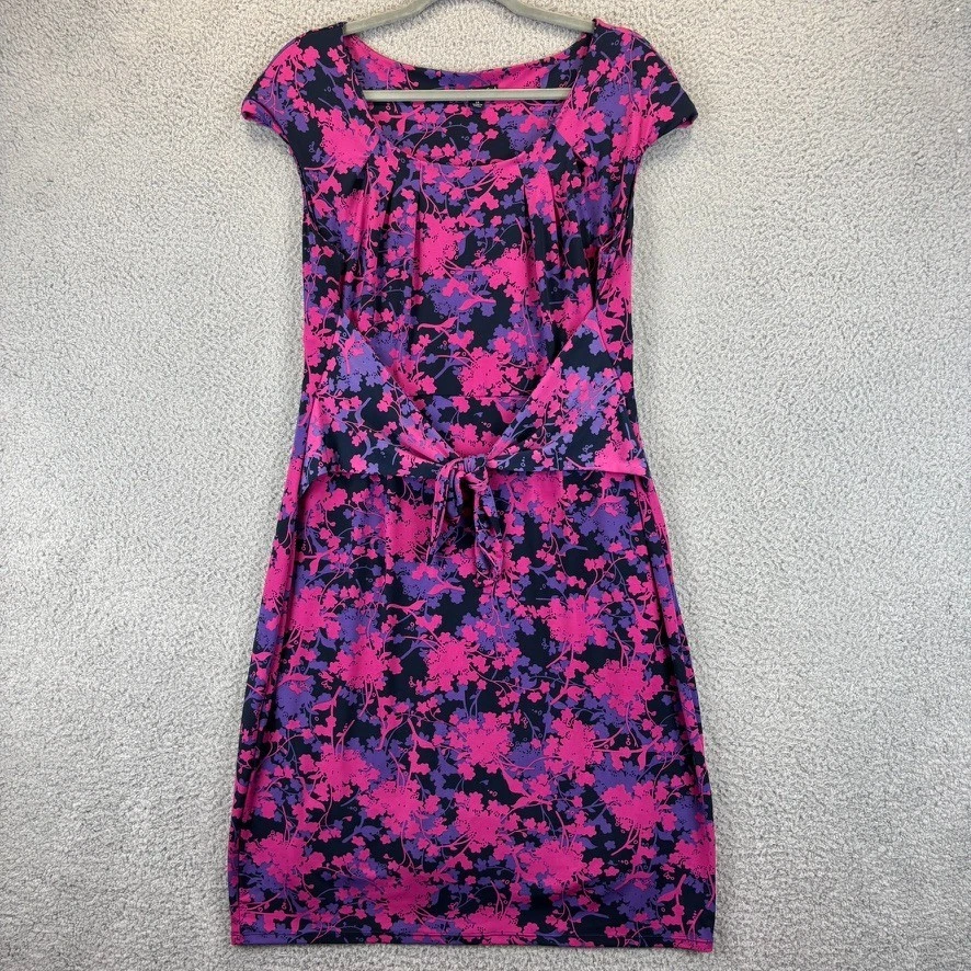 Vestido Chadwicks Shape Benefits Talla 14 Floral Imitación Envoltura Carrera Elastizado Frontal Corbata Foto 1 de 4