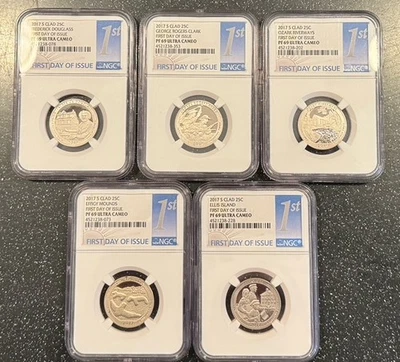 5 - 2017 S Proof Certified Quarter,s NGC PF 69 Ultra Cameo, First Day of Issue! - Image 1 of 4