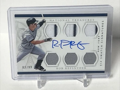 2016 National Treasures Rob Refsnyder 6 Swatch Jersey Auto 3/99 New York Yankees - Image 1 of 2