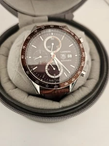 AUTH TAG HEUER WATCH CARRERA TACHYMETER CHRONOGRAPH CALIBRE 16 CV2013 AUTOMATIC - Picture 1 of 10
