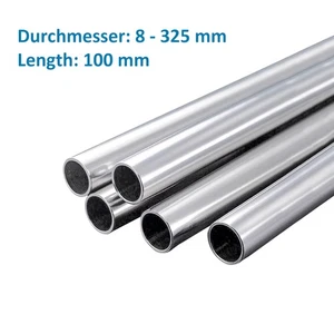 Edelstahl Rohr Rundrohr V2A Durchmesser 8mm-325mm Stahlrohr Geländerrohr - Bild 1 von 3