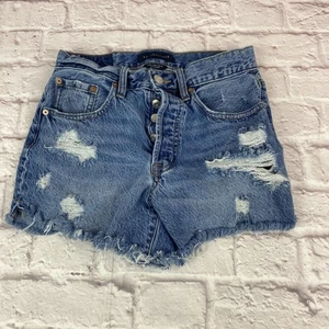 Aeropostale Shorts Damen 2 90s High Rise Cut-Off Distressed Denim Button Fly - Bild 1 von 11