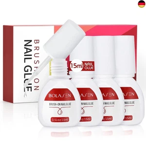 BOLASEN Nagelkleber für Kunstnägel Extra Stark, 4*15ML Nail Glue Extra Stark N - Bild 1 von 8