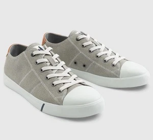 Johnnie-O Herren 11.5M Sail Away Turnschuhe Schuhe Grau Canvas Freizeit Boot Niedrig - Bild 1 von 6