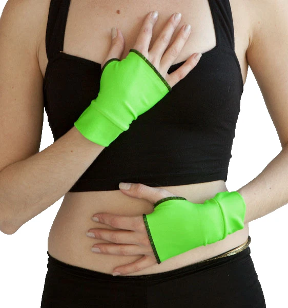 Guantes Sin Dedos Verde Neón Juegos con disfraces Club Ropa Años 80 Fiesta Manga Disfraz Psy Foto 1 de 1