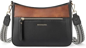 BOSTANTEN Crossbody Bags for Women Hobo Purses Shoulder A01-brown With Black  - Picture 1 of 6