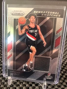 2018-19 Panini Prizm Sensational Swatches Anfernee Simons #62 Rookie RC Portland - Picture 1 of 2