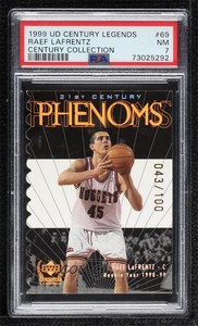1998-99 Upper Deck Century Legends Collection /100 Raef LaFrentz PSA 7 Rookie RC