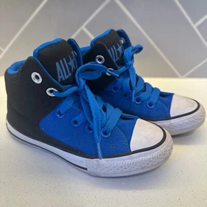 Kids Converse All Star Boots Size US13/EUR31. Black and blue. - Picture 1 of 8