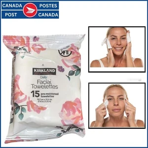 Daily Facial Face Wipes Makeup Cleansing Towelettes Cleaner 15-CT Pre-Moistened - Bild 1 von 8