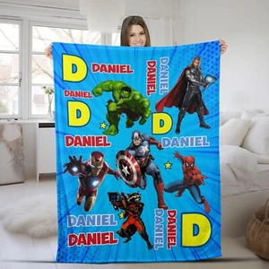 Personalized Super Hero Blanket, Super Hero Blanket, Custom Hero Blanket,Adults - Picture 1 of 4