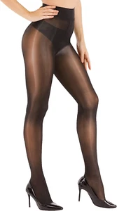 Women'S Super Sexy Shiny Sheer Control Top Footed Tights Silk Stockings Ultra Sh - Picture 1 of 6
