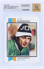 Signed Joe Namath Jets Football Card