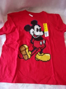 DISNEY - GRÖSSE MEDIUM (8) ROTES MICKEY MOUSE T-SHIRT FÜR MÄDCHEN - Bild 1 von 1