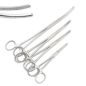 AA Pro: 4 Pc Locking Forceps Curved Hemostats Set - Picture 1 of 4