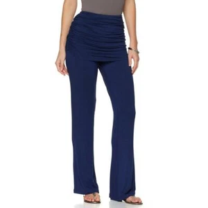 LISA KLINE Size 1X Venice Foldover Pants INDIGO - Picture 1 of 2
