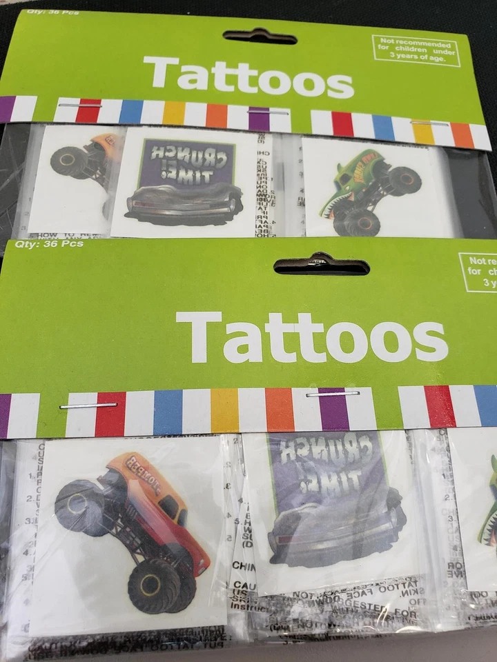 Tatuajes temporales Fun Express 72 Monster Truck Foto 1 de 1