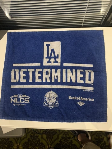 Los Angeles Dodgers La Determined 2018 NLCS Rally Towel Used Blue Cover