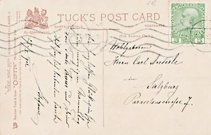 Carte d'artiste Patak Partjan 1910 envoyée à Salzbourg précieux affranchissement - Photo 1 sur 2