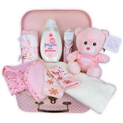 BABY BOX SHOP Babyshower Girl Geschenk - 12 Neugeborenen Geschenkset Mädchen Baby Geschenks...