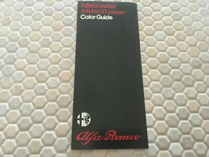 ALFA ROMEO ALFETTA SEDAN & ALFETTA GT COUPE PAINT & INTERIOR COLOR CHARTS - Picture 1 of 3