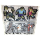 2 ensembles de coupe-cookies zombie Halloween morts-vivants Fred & Ninjabread hommes ninja neuf