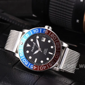 42mm Parnis Miyota Automatic Men Watch Sapphire Crystal Stainless Steel Bracelet - Picture 1 of 9
