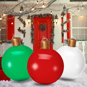 3PCS Christmas Inflatable Decorated Ball 18in Yard Inflatable Christmas Balls... - Picture 1 of 7