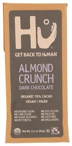 Organic Almond Crunch Dark Chocolate Bar 2.1 OZ - Picture 1 of 7