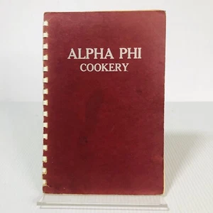 VTG 40s Cookbook Alpha Phi Cookery 1945 KU Alumnae Fraternity pamphlet 35 pages - Picture 1 of 14