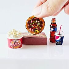 Miniature Pastry Pizza Set Handcrafted Food Dollhouse Kitchen Accessories Decor