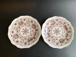 2 PCs 1940s MASON'S Patent Ironstone "Bow Bells" Bread Butter Plates - Imagen 1 de 4