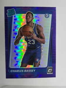 2021-22 Donruss Optic Charles Bassey Rated Rookie Purple Prizm RC #163