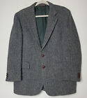 Vintage Harris Tweed Blazer Mens 40R Classic Fit Wool 2 Button Jacket Sport Coat