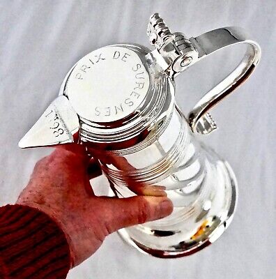 1.1kg Silver Polo Trophy Flagon. Won By Baron Edouard De Rothschild, Paris 1898. • 2,290.49$