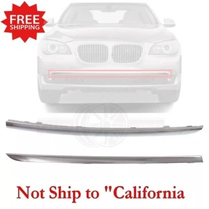 New Front Bumper Trim For 2011-2012 BMW 740Li 09-12 750Li Set of 2 Left & Right - Picture 1 of 12