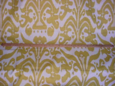 1-1/8Y Michael Szell Belfour Lemon Turkish Ikat Drapery Upholstery Fabric - Image 1 of 3
