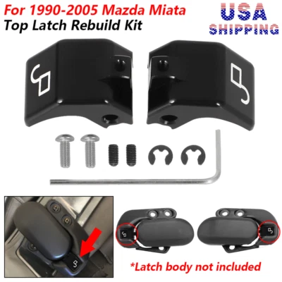 Black Top Latch Rebuild Kit For 90-05 Mazda Miata MX-5 Convertibles Aluminum US Foto 1 de 4