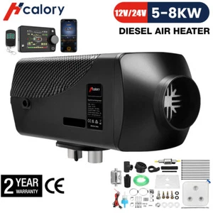 Hcalory® Diesel Heater Air 5KW-8KW LCD bluetooth Mobile APP For Truck Motorhome - Picture 1 of 17