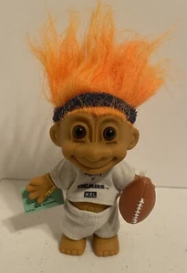 Vintage Russ 1990 NFL  CHICAGO BEARS  Good Luck Troll 5”with Football & Tag - Picture 1 of 6