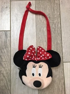 Official Disney Girls Minnie Mouse Red Bow Plush Purse Handbag Fast Shipping - Picture 1 of 10