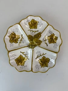 Vintage italienische handbemalt für D'Oeuvres Platte 5 Abschnitte Serviergeschirr Teller - Bild 1 von 3