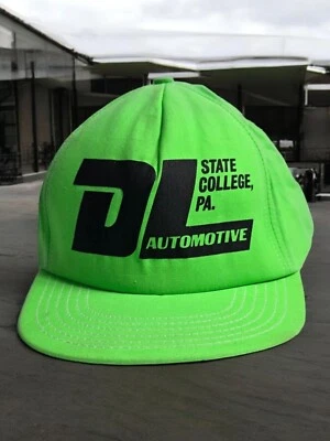 Sombrero vintage verde neón DL automotriz STATE COLLEGE PA. años 80 o 90 de colección Foto 1 de 4