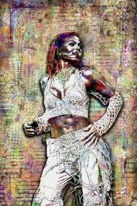 Janet Jackson Tribute 12x18in Poster Janet Jackson Pop Art Free Shipping US - Picture 1 of 5