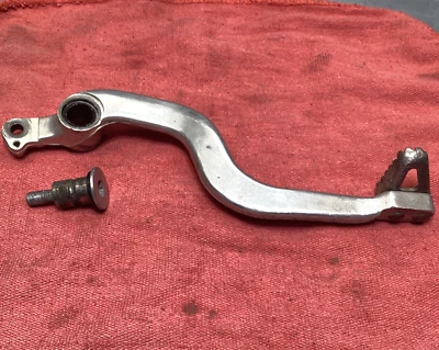 2001 Honda CR250R CR 250 Rear Back Brake Pedal Foot Lever & Fastener - Image 1 of 4